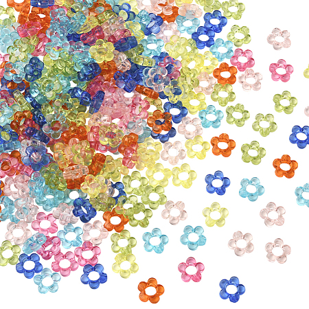300Pcs Transparent Acrylic Bead Frame MACR-SP0002-03-1
