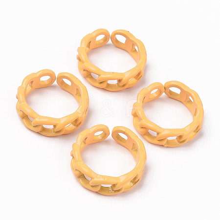 Spray Painted Alloy Cuff Rings X-RJEW-T011-29A-RS-1