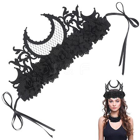 Felt Cloth and Alloy Headwear Crown OHAR-WH20020-01B-1