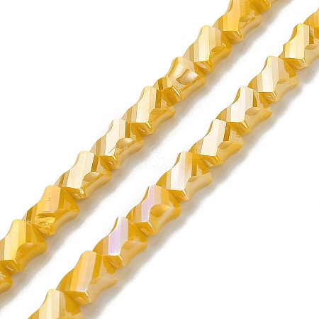 Electroplated Glass Beads Strands GLAA-G092-A-08-1