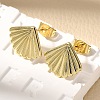 Brass Stud Earrings EJEW-B118-04G-1