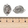 Natural Quartz Connector Charms G-C172-05P-3