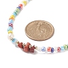 Rainbow Color Glass Beaded Bracelet & Necklace Sets SJEW-JS01269-7
