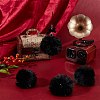 12Pcs Handmade Faux Rabbit Fur Pom Pom Ball Covered Pendants WOVE-SC0001-06F-3
