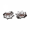 Rack Plating Halloween Alloy Enamel Pendants FIND-G054-16EB-02-2