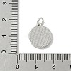 Brass Pave Natural Shell Flat Round with Letter Charms KK-Z115-13P-N-3