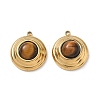 Natural Tiger Eye Pendants STAS-G397-07G-03-1