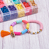 24 Colors Handmade Polymer Clay Beads CLAY-TA0001-05-14