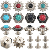 CRASPIRE 24 Sets 8 Style Alloy Buttons FIND-CP0001-85-1