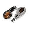 Natural Tiger Eye & Natural Obsidian Pendants G-I370-08AS-01-2