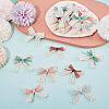 24Pcs 4 Styles Polyester Lace Bowknot Ornament Accessories DIY-TA0015-29-5