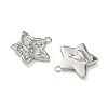 Christmas Brass Micro Pave Clear Cubic Zirconia Pendants KK-A280-03A-P-2