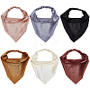 Gorgecraft 6Pcs 6 Colors Elastic Satin Hair Scarf Headband OHAR-GF0001-31-1