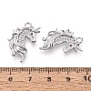 Brass Pave Clear Cubic Zirconia Pendants KK-T081-03P-3