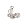 Brass Micro Pave Clear Cubic Zirconia Charms CU-CBA3D76-03P-04-2