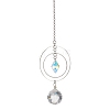Round Glass & Brass Hanging Suncatchers HJEW-JM04632-2