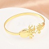 Marine Organism Brass Cuff Bangles for Women BJEW-D368-03I-G-2