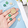 6Pcs 3 Styles Brass & 304 Stainless Steel Enamel Charms FIND-HS0002-30-3