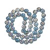 Half Electroplate Baking Paint Glass Beads Strands EGLA-K061-11A-AB09-3