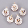 Natural Cultured Freshwater Pearl Pendants PEAR-F008-32G-U-1