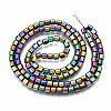 Rainbow Electroplate Non-magnetic Synthetic Hematite Beads Strands G-T114-61-M-2