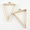 Rack Plating Alloy Triangle Open Back Bezel Pendants PALLOY-S047-09E-FF-1