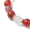 Natural Mixed Gemstone Round Beads Stretch Bracelets for Women BJEW-JB12631-01-5