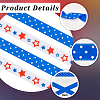 2 Rolls 2 Styles Independence Day Themes Polyester Ribbon OCOR-GF0004-50B-5