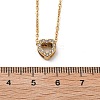 304 Stainless Steel Crystal Rhinestone Pendant Cable Chain Necklaces for Women NJEW-C062-01G-G-5