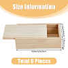 Rectangle Unfinished Wood Gift Storage Box CON-WH0094-38A-2