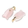 Natural Rose Quartz Pendants G-A297-01G-16-2