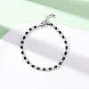 304 Stainless Steel with Cubic Zirconia Link Chain Bracelets for Women BJEW-G754-01A-P01-2
