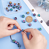 SUPERFINDINGS 30Pcs 5 Style Rainbow Color Alloy European Beads FIND-FH0003-54-3