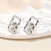 Brass Stud Earrings EJEW-G432-01P-1