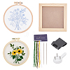 DIY Flower Pattern Organza Embroidery Hanging Ornament Kits DIY-WH0304-511-4