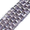 Electroplate Transparent Glass Beads Strands EGLA-N002-28-H04-1