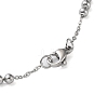 Non-Tarnish 304 Stainless Steel Round Beaded Link Chain Necklaces for Women LS-NJEW-D058-02P-3