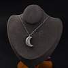 304 Stainless Steel Openable Moon Pendant Cable Chain Necklaces for Women STAS-Z114-18P-3