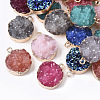 Druzy Resin Pendants RESI-S383-014-1