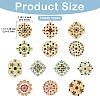 12Pcs Exquistie Rhinestone Brooch JEWB-YW0001-03-2