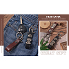 Biyun 2Pcs 2 Colors Leather Clasps Keychain KEYC-BY0001-04-17