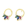 Rings Shape Brass Stud Earrings EJEW-L270-16G-1