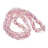 Transparent Glass Beads Strands GL-CBAAE04-02I-4