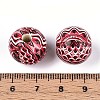 Bohemian Style Printed Schima Wood Beads WOOD-T032-31D-3