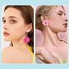 2 Pairs 2 Styles Iron Flower Dangle Earrings and Sweet and Stylish Multi-layer Petal Flower Stud Earrings EJEW-TA0001-80A-7