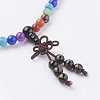 Natural Agate Mala Beads Necklaces NJEW-K084-01-3