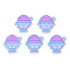 Transparent Printed Acrylic Cabochons TACR-N016-27-2