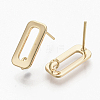 Brass Stud Earring Findings KK-T056-10G-NF-1