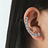 Rhinestone Cuff Earrings for Girl Women Gift EJEW-B042-06P-A-1