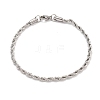 Tarnish Resistant 3MM 304 Stainless Steel Rope Chain Bracelets for Women BJEW-R318-01P-1